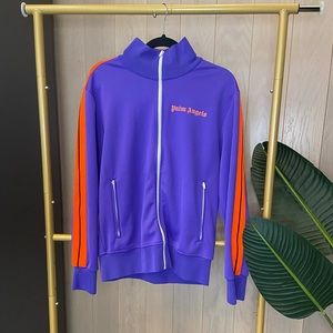 Palm Angels Purple Jacket with Orange stripe